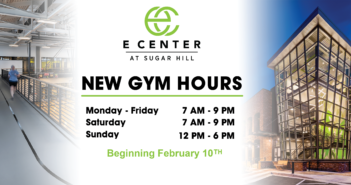 Updated Hours at the E Center Gym