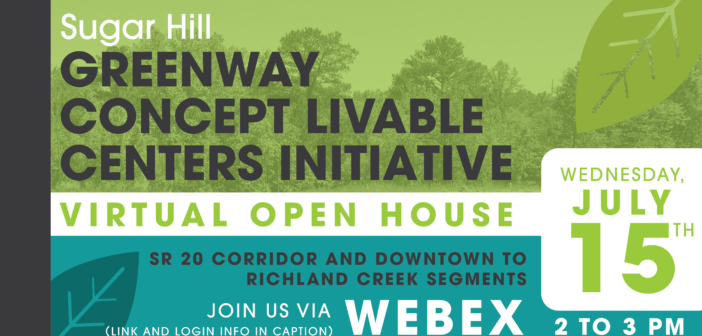 Sugar Hill LCI Greenway concept open house invitation